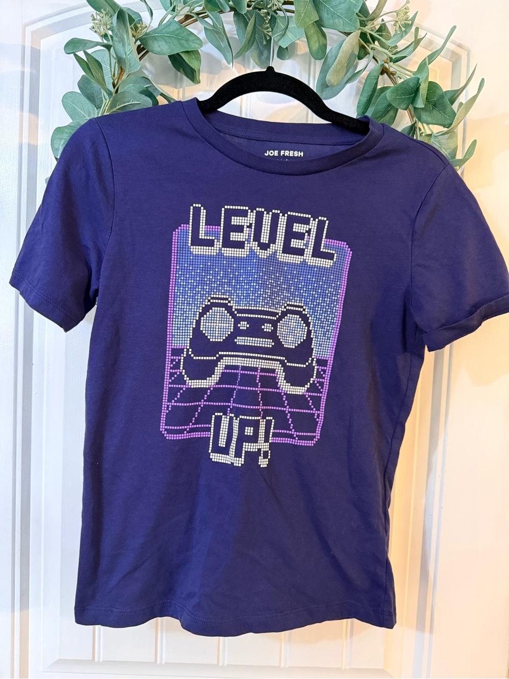 💫10/$25 • Joe Fresh Kids Navy 'Level Up' Pixel Game Controller Tee